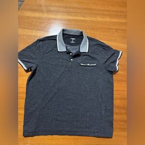 Men’s Goodfellow Black/White/Gray Polo Shirt XXL EUC